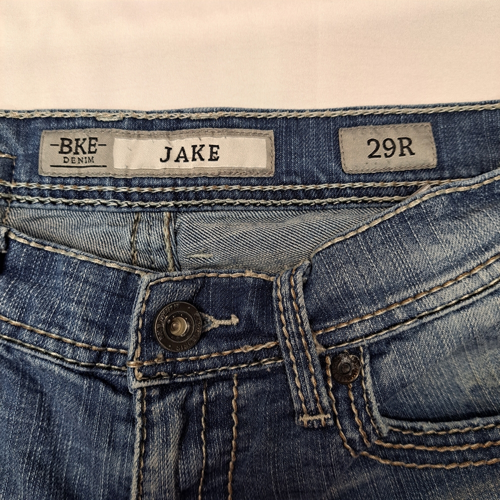 BKE Jake Men's Straight Blue Jeans Size W29 L32 - Picture 3 of 6